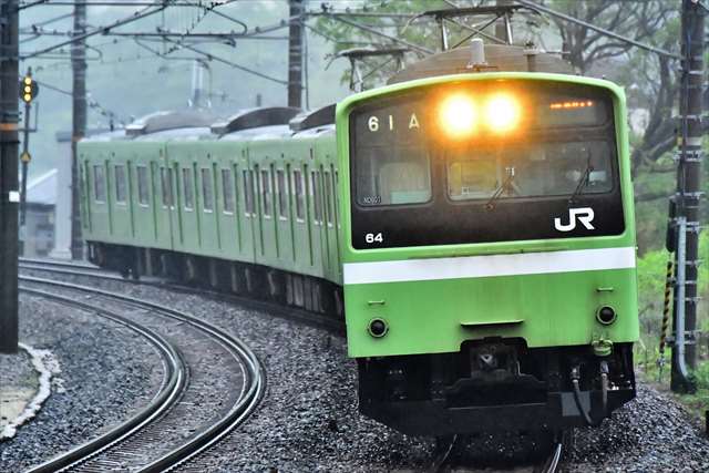 JR西日本 201系 奈良電車区 前面方向幕 美品 予備品？鉄道部品